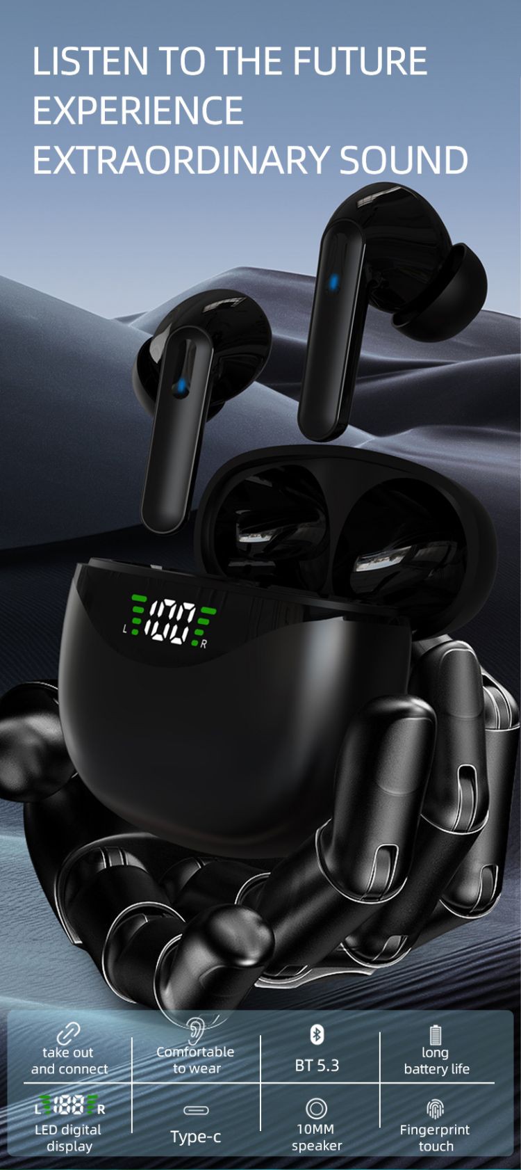 tws wireless bluetooth earbuds factory